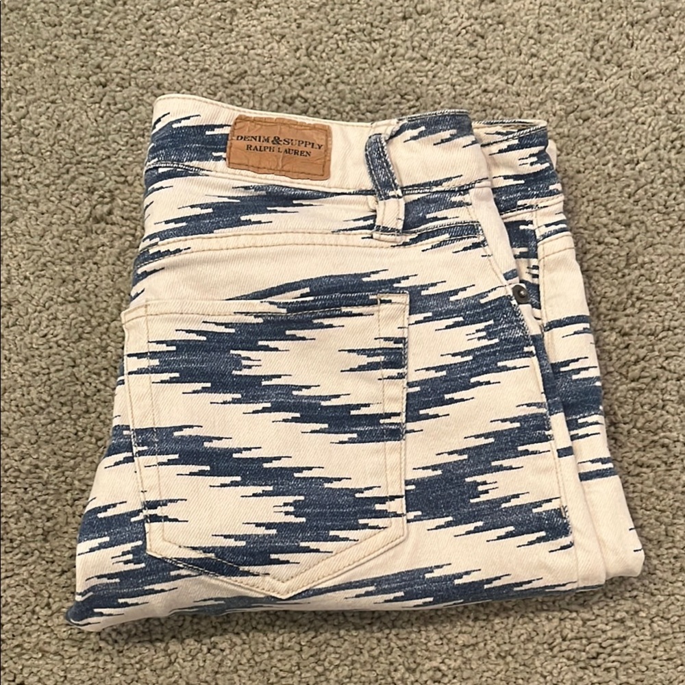 Denim & Supply Ralph Lauren Blue and Cream Jeans